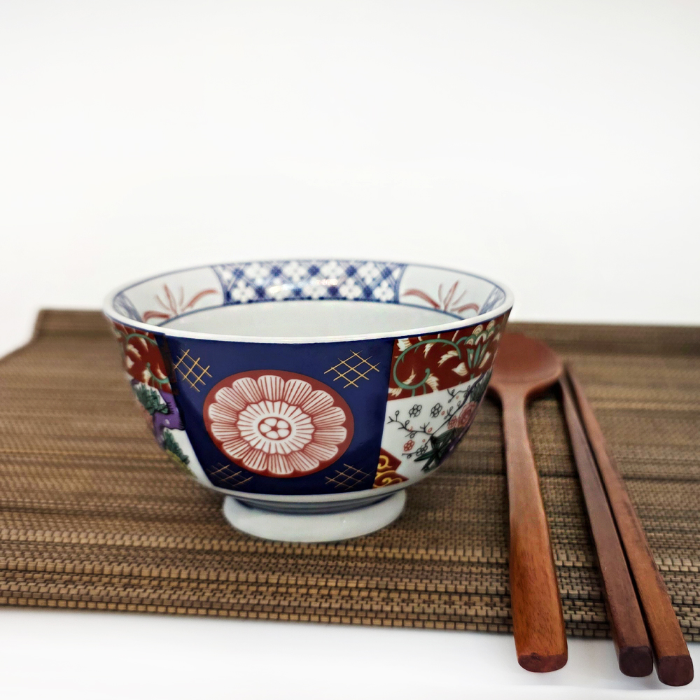금 모란 기본 도자기 공기 (Bowl) 일본수입 - 상품 이미지