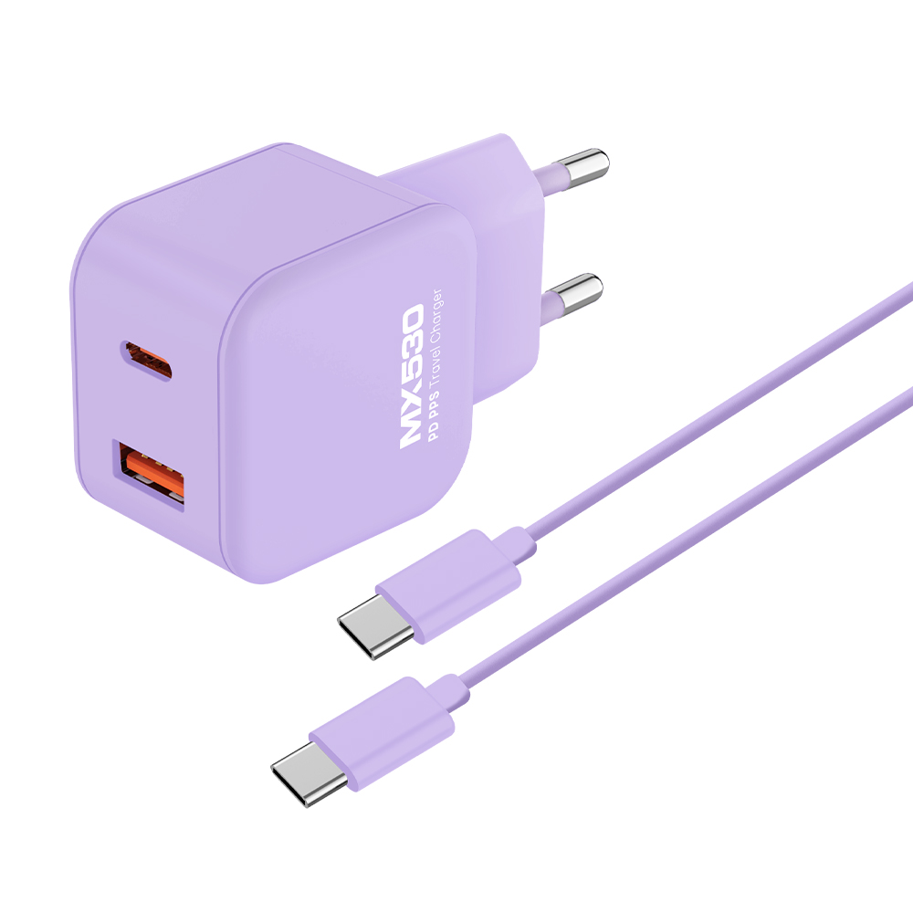 엑스트라 MX530 PD PPS 초고속 듀얼 USB C타입충전기 케이블세트 25W - 상세 이미지 2