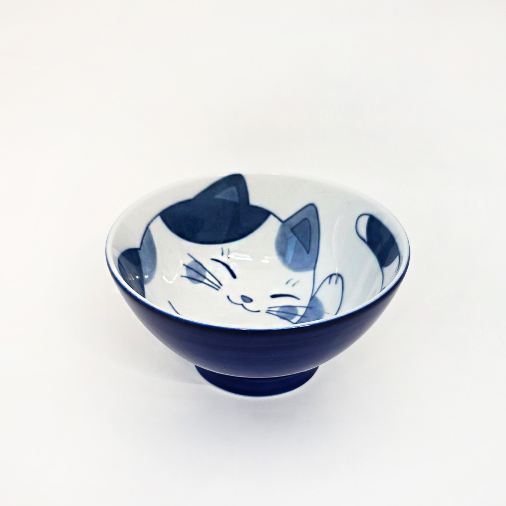 청고양이 볼 도자기 공기 (Bowl) 일본수입 - 상품 이미지
