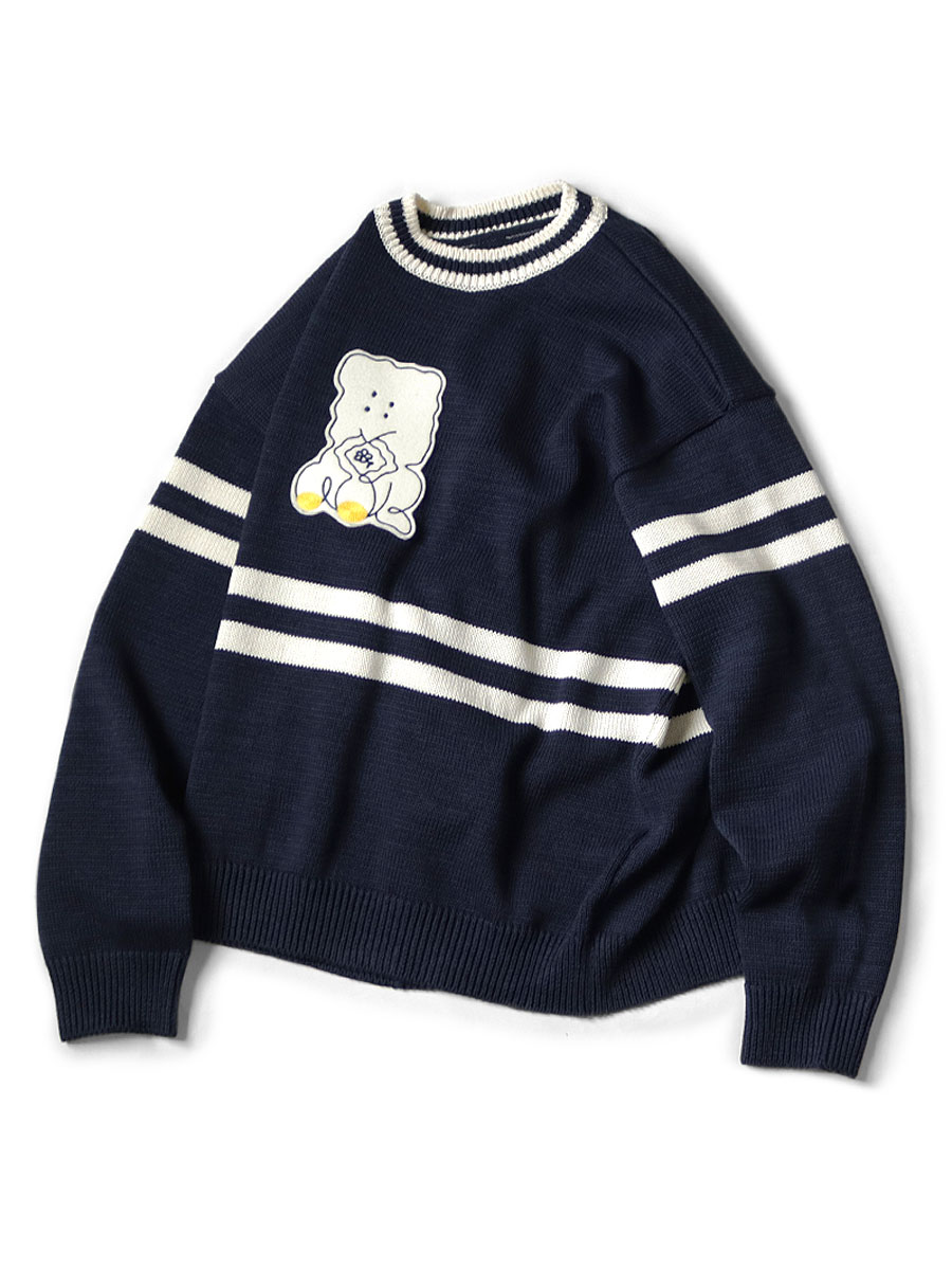 캐피탈 KAPITAL PECKISH RAINBOWY IVY 크루 스웨터 K2503KN068 이미지 8