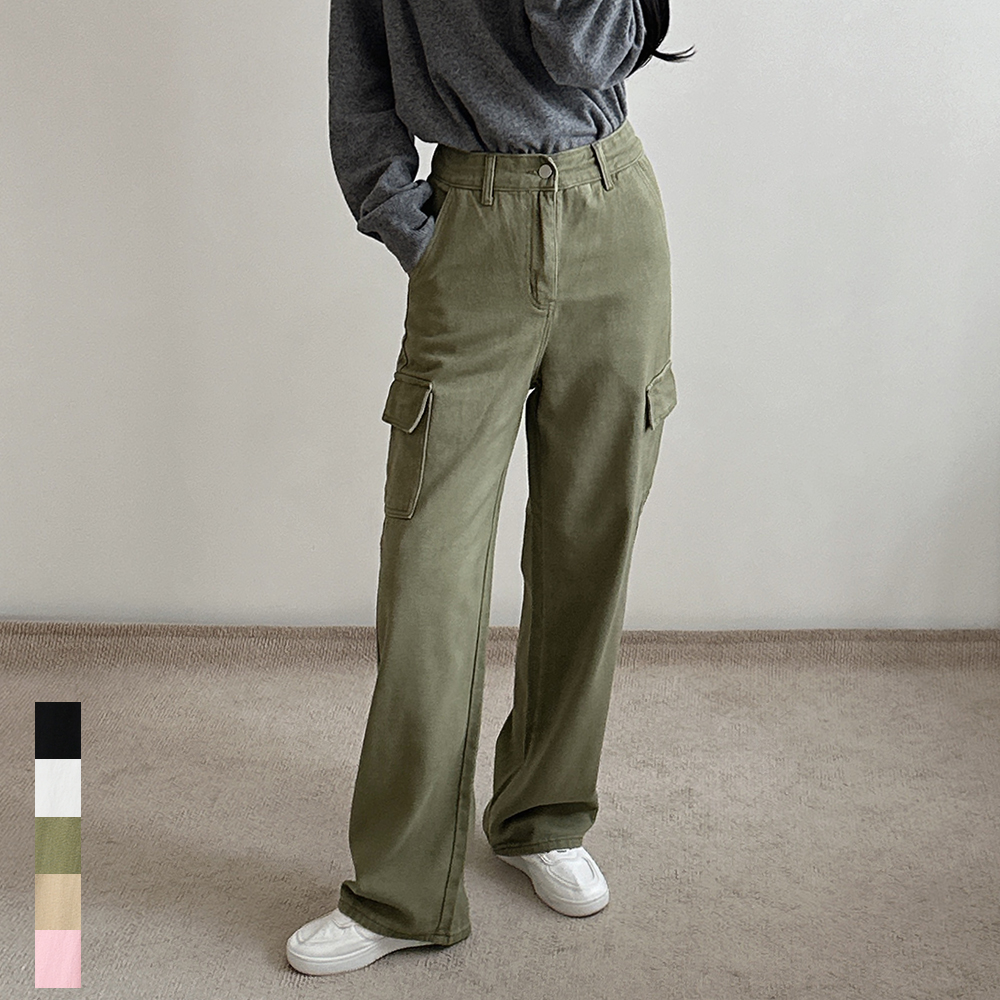 여성 카고팬츠 와이드 하이웨스트 3단기장 키작녀 빅사이즈 바지