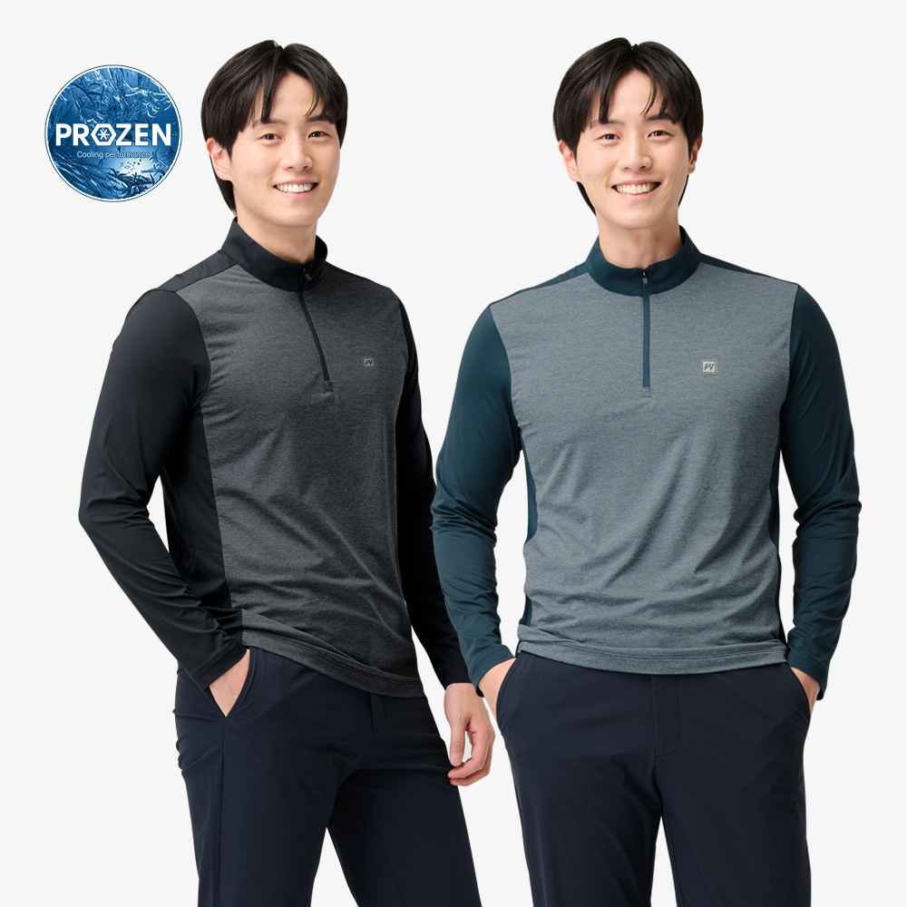 남성 아웃도어형 냉감 집업티 Q125-3103-04 - 상품 이미지