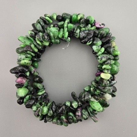 [비즈팡협력사]비즈팡 [J1-41-34] 원석 칩스 대 천연석 조이크로사이트 ,1줄(약80cm)