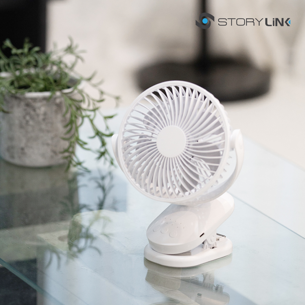 집게선풍기 집게형 클립형 자동회전 탁상용선풍기 캠핑용 미니 소형 무선선풍기 사무실책상 침대 - 상세 이미지 3