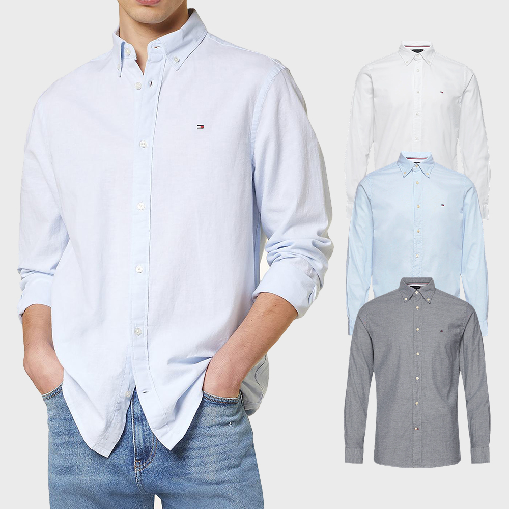 타미힐피거 남성 레귤러핏 옥스포드 셔츠 남방