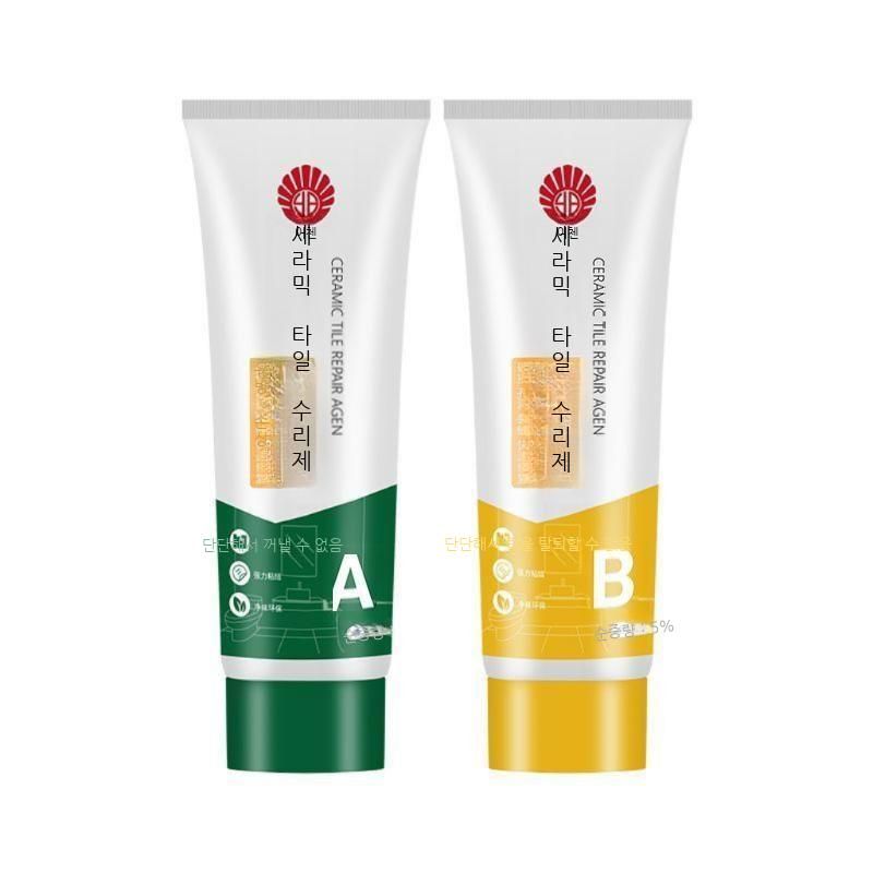 대리석 세라믹 보수 화장실 욕실 타일 보수 욕조 세면대 깨짐 크랙 보수제 도구포함 흰색(100g) - 상세 이미지 5