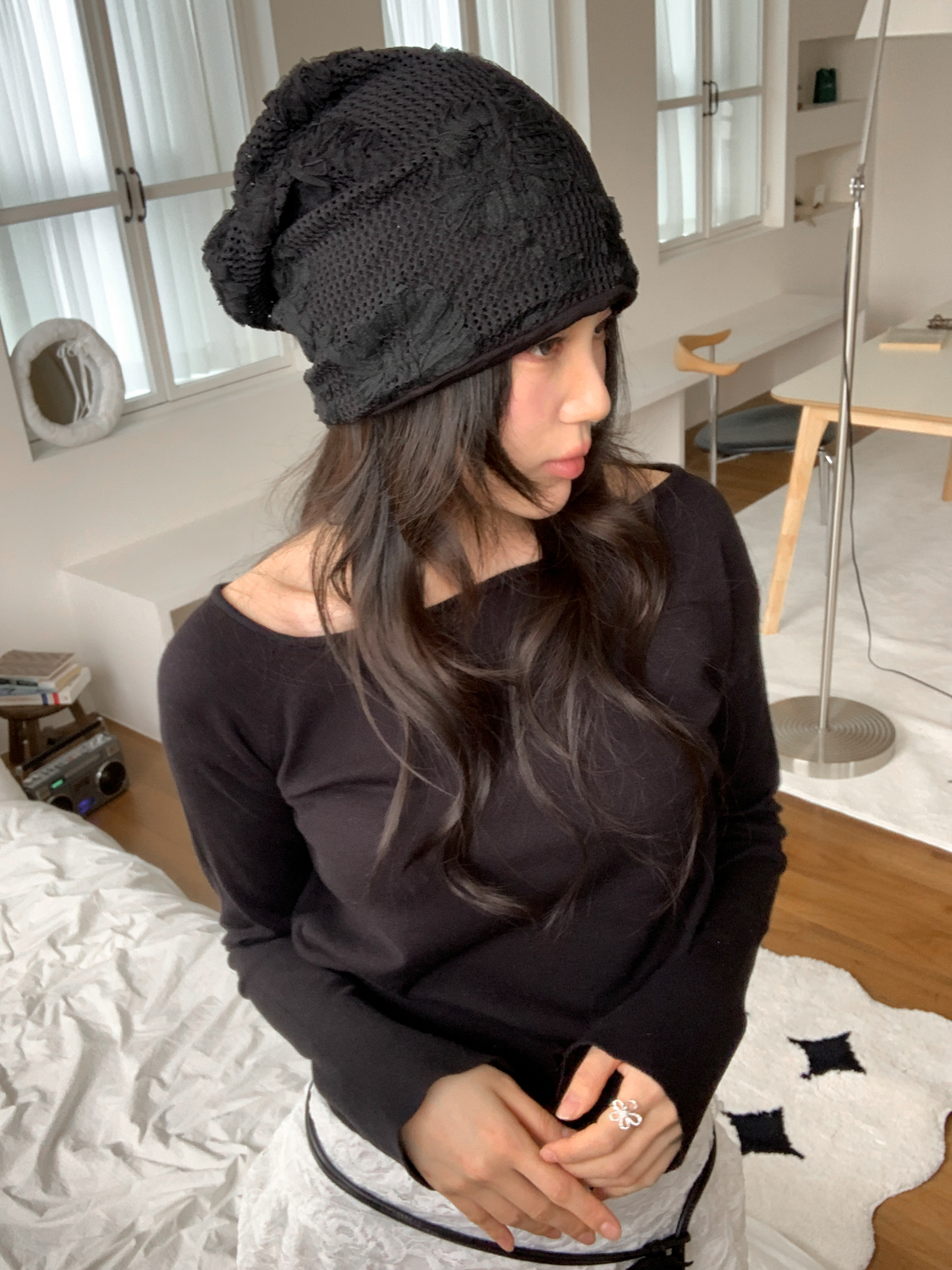 [MD추천!] 플라워 홉트 봄 여름 가을 비니 모자 3color 상세 이미지 19