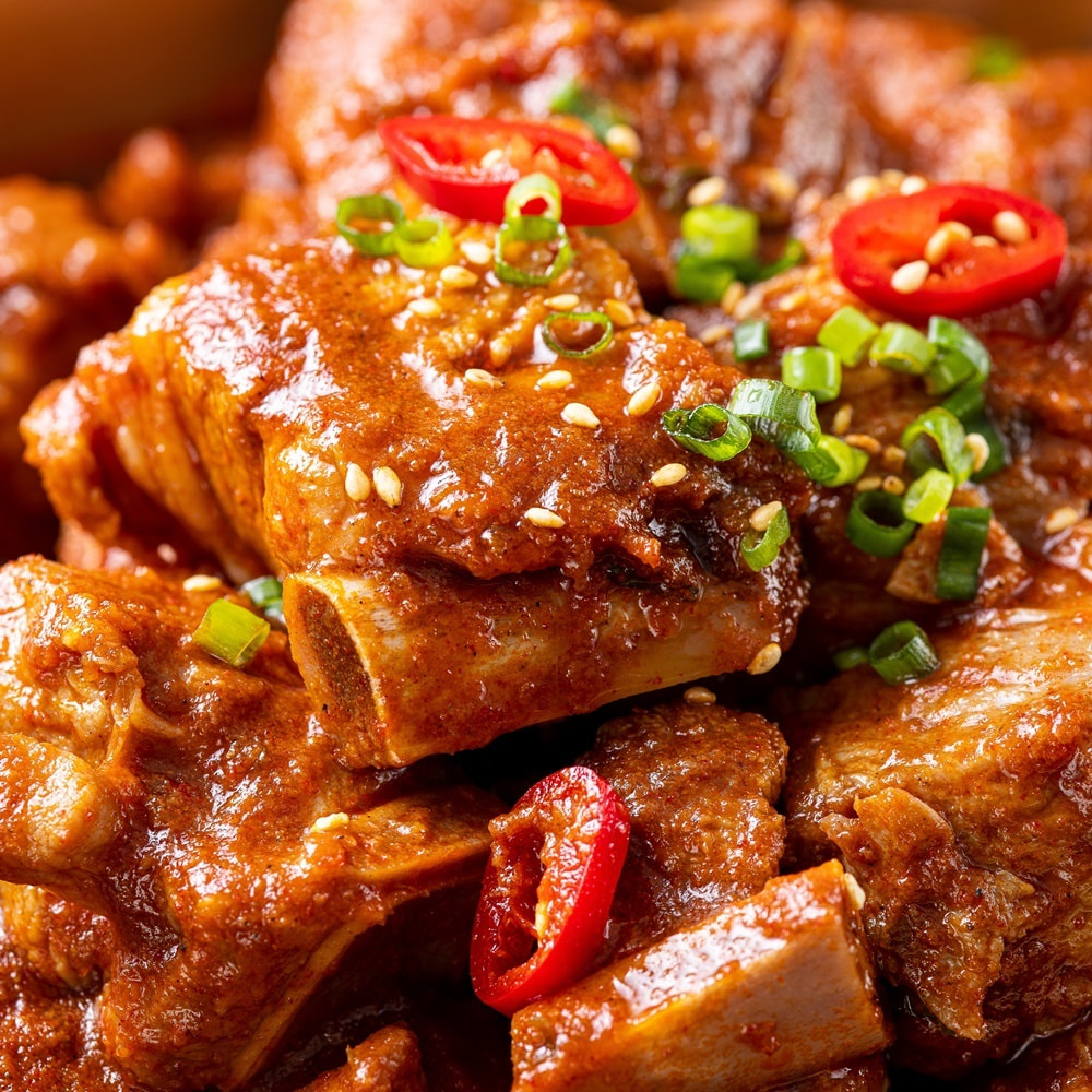 대구 명물 빨간양념 동인동 매운 찜갈비 800g 1팩 밀키트 캠핑 집들이 홈파티 술안주 : 밀키트센터