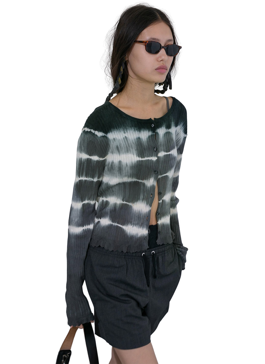 퍼버즈 PERVERZE Dip-dye Rib Knit Cardigan 가디건 25SS - 상세 이미지 3