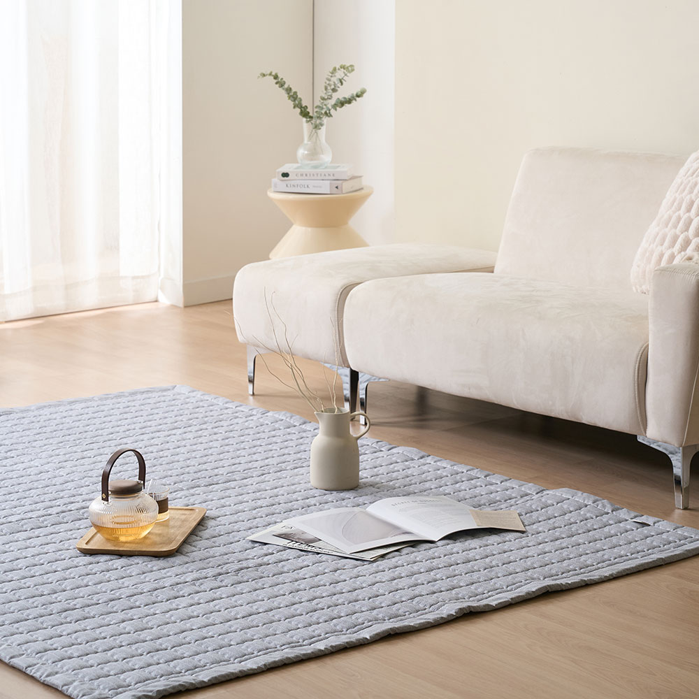 아르떼베딩 순면 누빔 워싱 사계절 거실 매트 바닥 카펫트 패드 포레 그린 대형