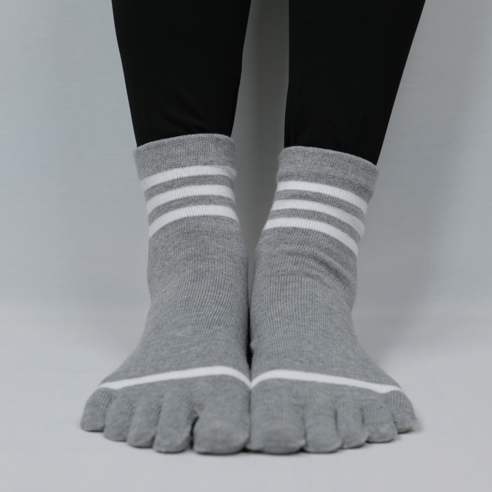 [대량구매] 삼선 스포츠 중목 발가락양말 30켤레 이상 - 상세 이미지 4