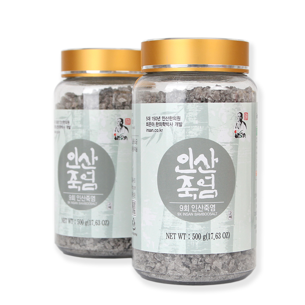 인산죽염 9회 죽염 고체 1kg(500g+500g) - 메인 이미지