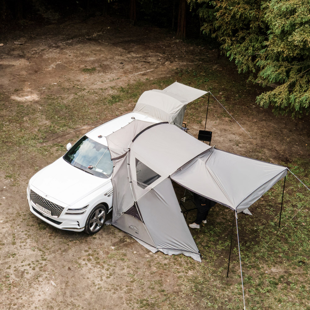 아이두젠 사이드 X 차박 텐트 도킹 카 쉘터 세단 겸용 라이트그레이
