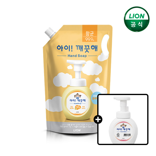 아이깨끗해 대용량 1.8L 리필+250ml 공용기 증정 / 핸드워시 거품형 손세정제
