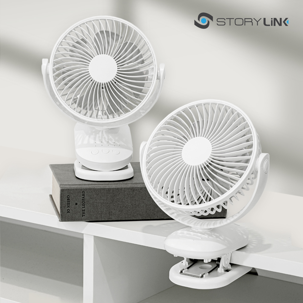 (1+1) 아기 유모차 선풍기 집게형 자동회전 클립형 유모차선풍기 거치대 휴대용