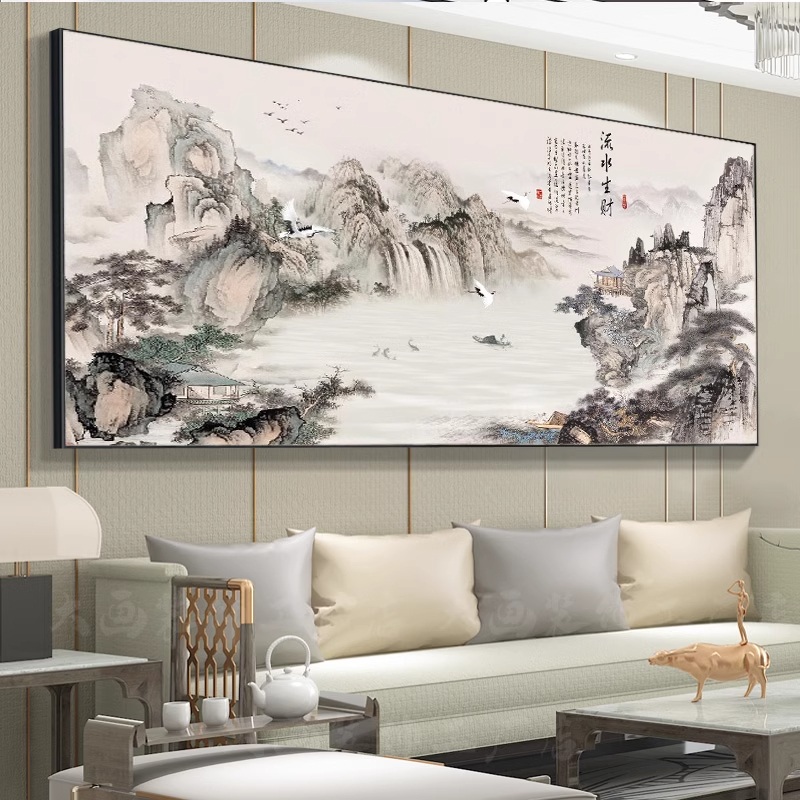 돈들어오는 그림 액자 인테리어 대형 거실 수묵화 산수화 - 상세 이미지 2