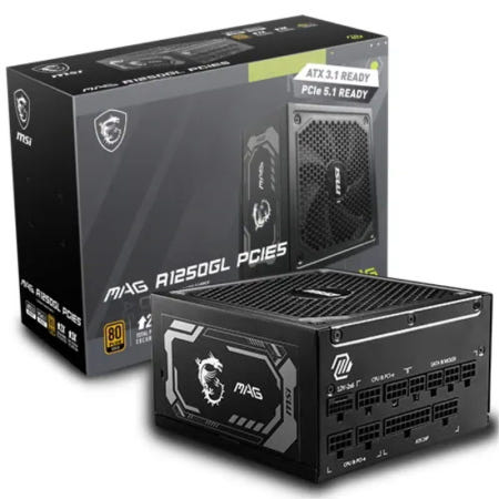 MSI MAG A1250GL 80PLUS 골드 풀모듈러 ATX3.1 파워서플라이 (블랙)