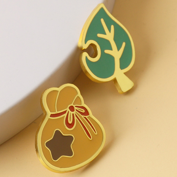 동물의숲 굿즈 돈가방 나뭇잎셋트 브로치 닌텐도스위치 뱃지 동숲핀