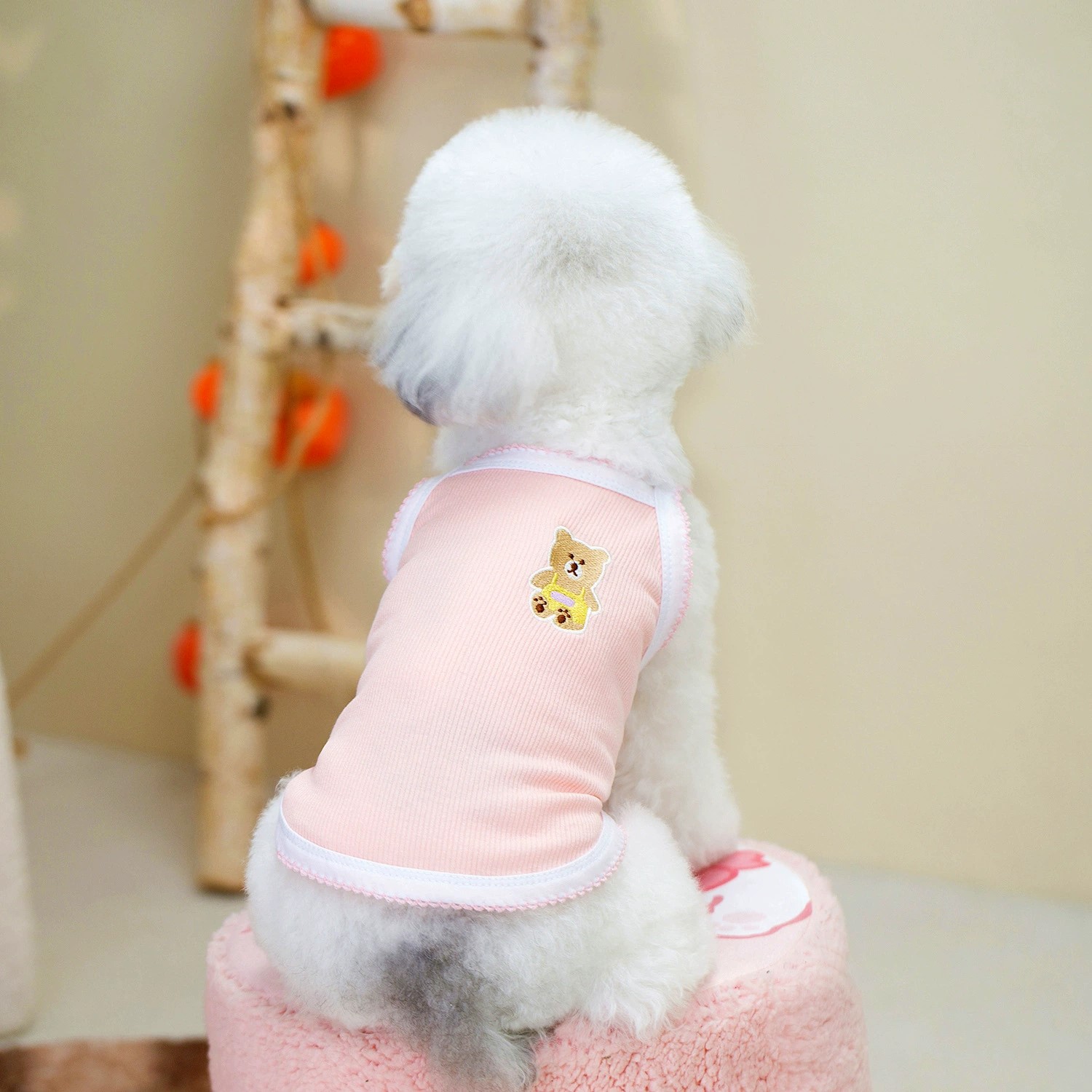 곰돌이 여름 나시 티셔츠 민소매 강아지 반려견 의류 애견 댕댕이옷 4계절 실내옷(1+1) 이미지 8