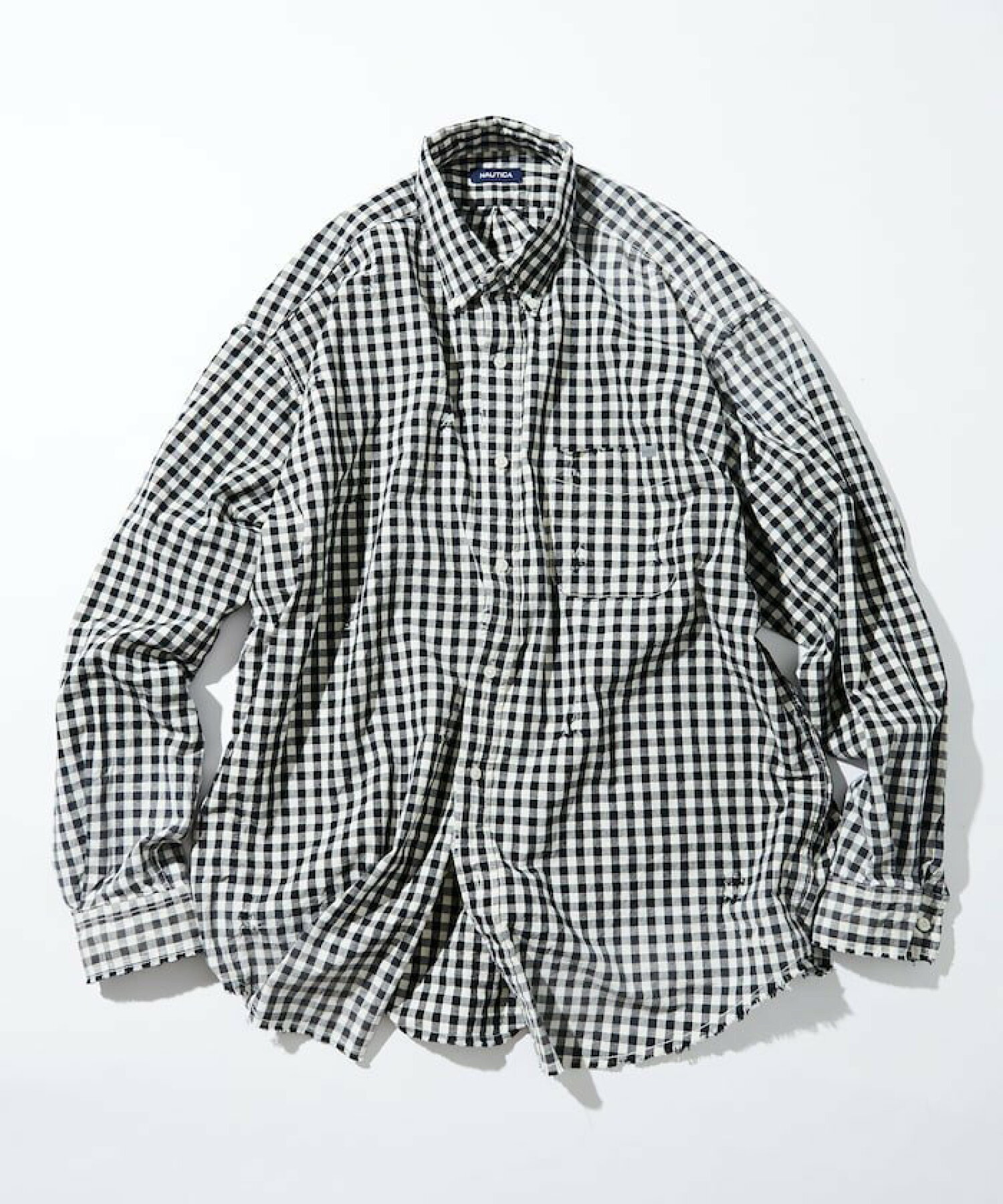노티카 NAUTICA Faded Crushed 긴팔 체크 셔츠 25SS 3컬러 - 상세 이미지 2