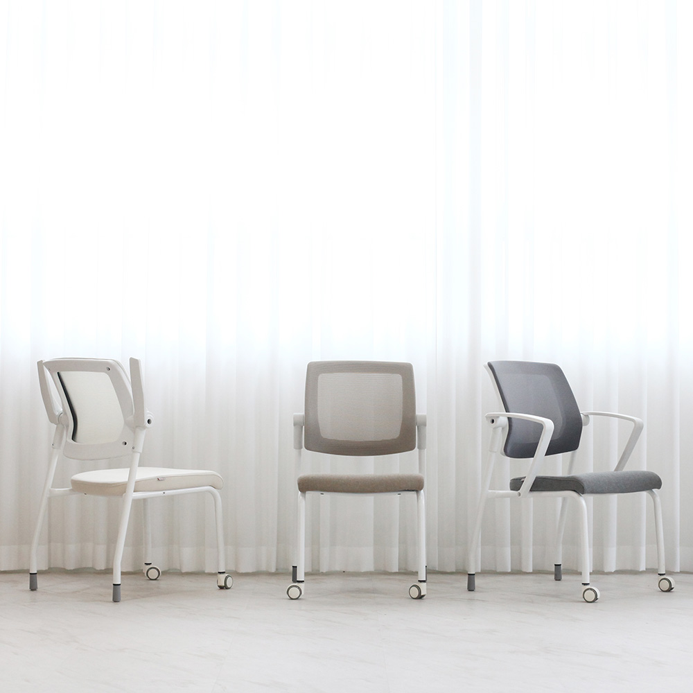 뷰티즈체어 에듀완조립 공부 바퀴없는 학생 책상 의자 편한 사무실 회의용 컴퓨터 틸팅형등판