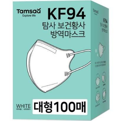 상세설명참조 탐사 KF94 새부리형 보건황사 방역마스크 대형, 10개입, 10개, 흰색