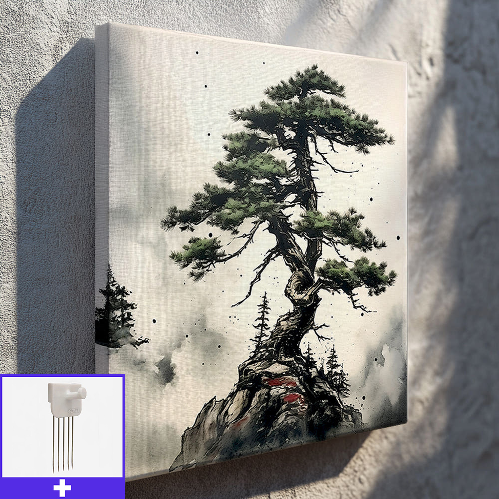 재물 소나무 45x45cm 캔버스액자 소나무그림 - 메인 이미지