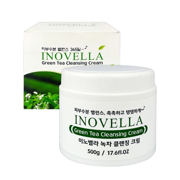 이노벨라 녹차 바이탈라이징 클렌싱 크림 클렌징 500g O 크린싱 크렌징 오이 마사지 맛사지 : 월드블루