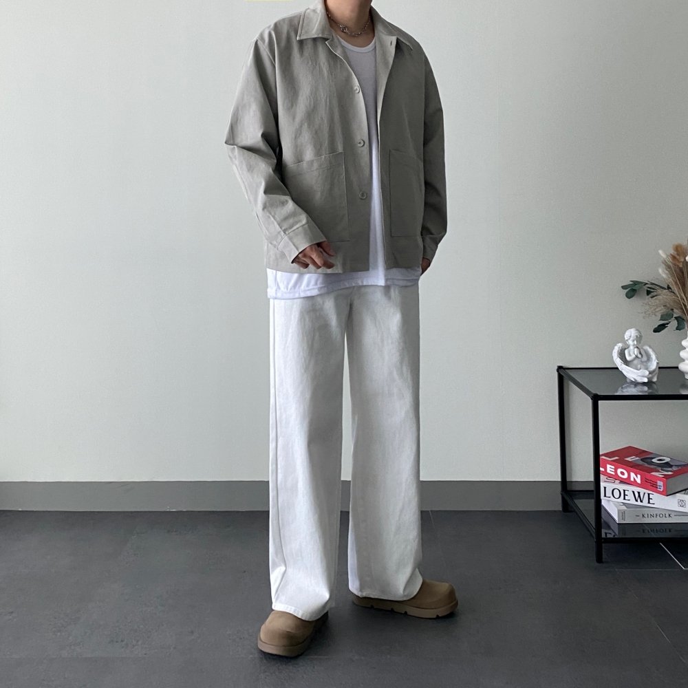 남자면자켓 남자오버핏자켓 셔츠재킷 - 상세 이미지 5