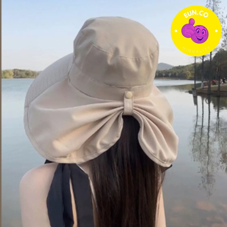 여성 넓은 창 썬캡 모자 뒷목 UV차단 보호 햇빛차단 여름 휴양지 휴가 물놀이 벙거지