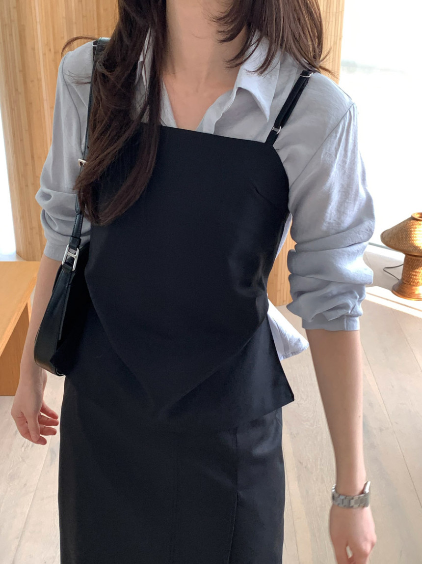 타티아 언발 투핀턱 백슬릿 H라인 롱 스커트 2color 상세 이미지 58