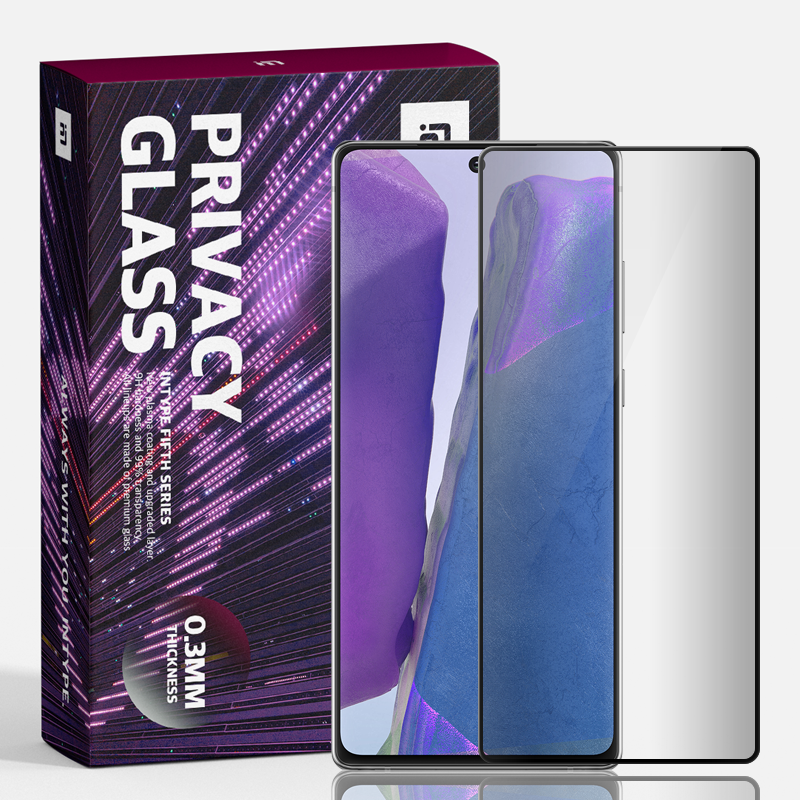 인타입 프라이버시 강화유리 사생활보호필름 갤럭시노트20, 2매입 제품 이미지