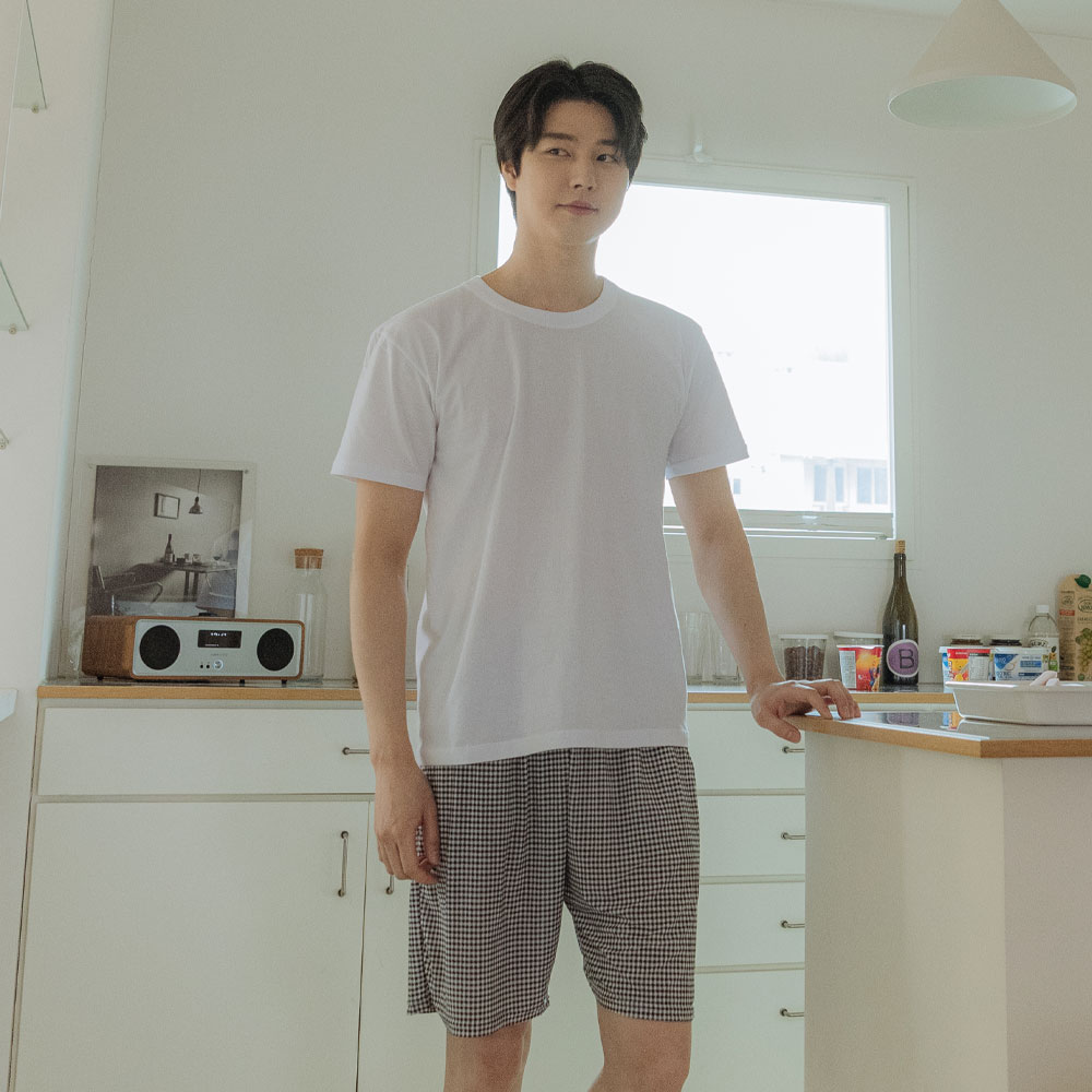 [라스트드롭] 커플잠옷 냉감 5부 잠옷 바지 파자마 1장 이미지 3