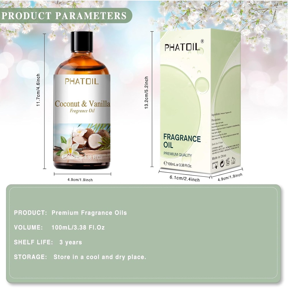 코코넛 바닐라 향유 가정용 디퓨저용 에센셜 오일 100ml 이미지 6