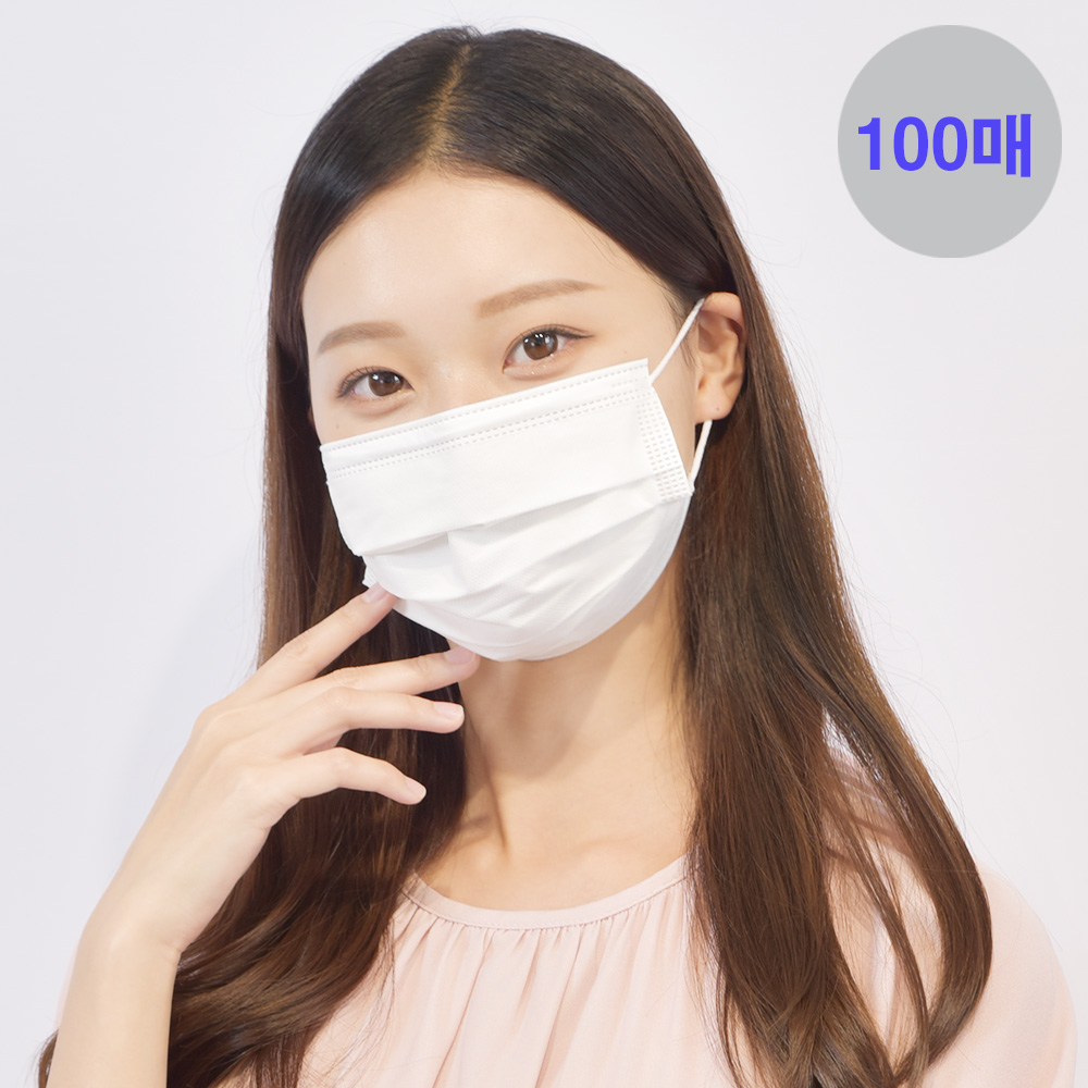 메디케이알 베이직핏 덴탈마스크 KF-AD 100매 컬러 황사 마스크