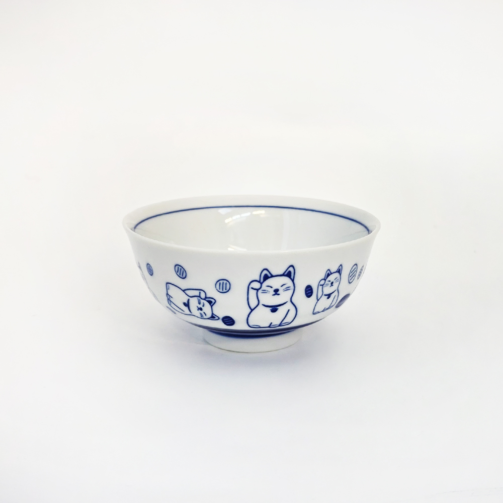 마네키네코 도자기 공기 (Bowl) 일본수입 - 상품 이미지