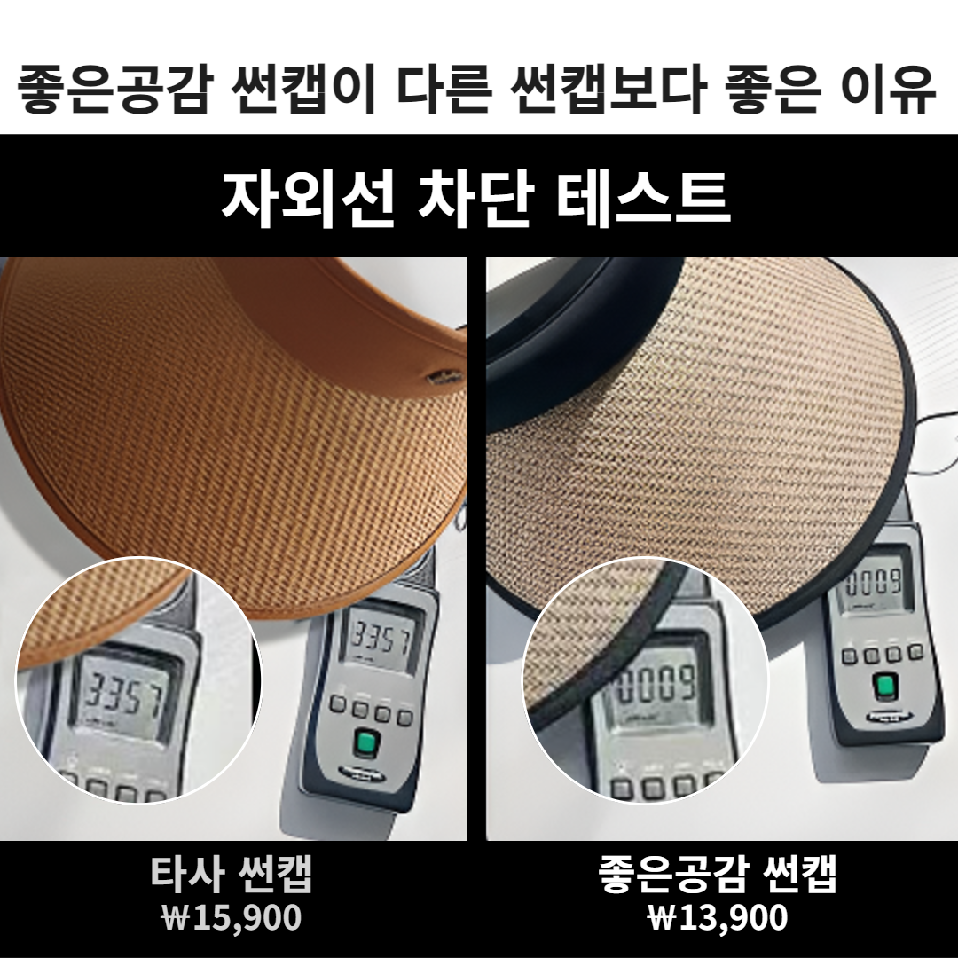 [차단율 99%]썬캡 자외선 차단 모자 농사 햇빛가리개 - 상세 이미지 4