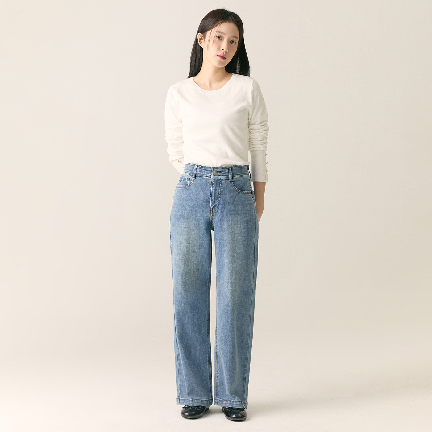 [Fit me] 로엠 스트레이트 데님 RMTJF12G05 - 상품 이미지