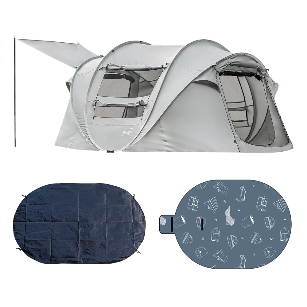 마운트프로 노바 원터치 텐트 돔 팝업 그늘막 + 그라운드시트 +패브릭매트 애쉬그레이