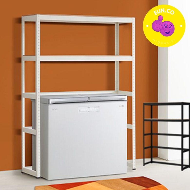 건조기 받침대 조립식 앵글 정리대 김치냉장고 선반 뒷베란다정리 2단 - 메인 이미지