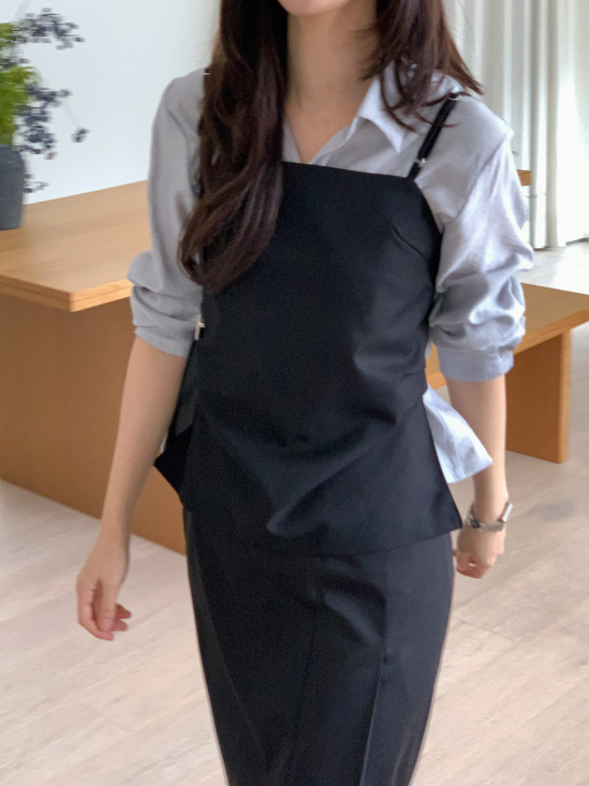 타티아 언발 투핀턱 백슬릿 H라인 롱 스커트 2color 상세 이미지 42