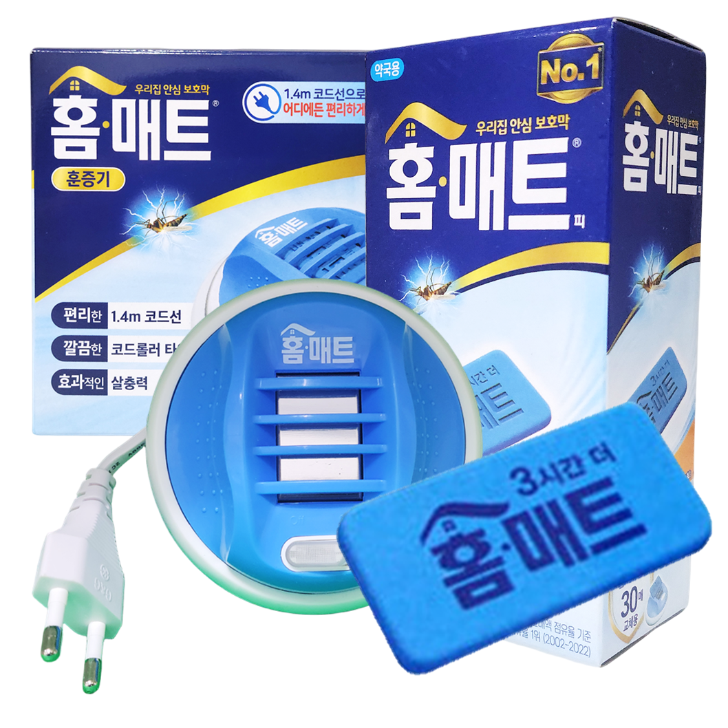 홈매트 리필 30매+훈증기 전자 전기 모기약 모기향 - 상품 이미지