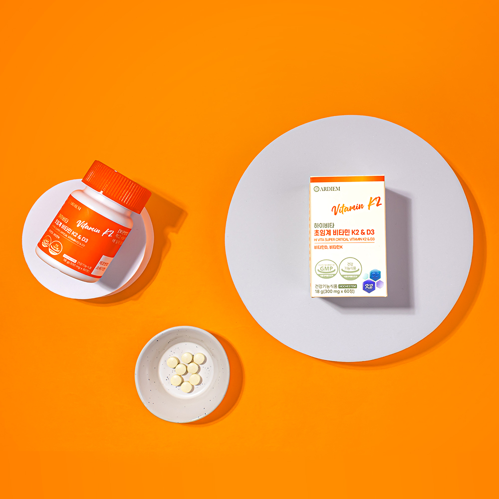 아르디엠 하이비타 초임계 비타민 K2 D3 300mg 60정, 1개 - 상세 이미지 2