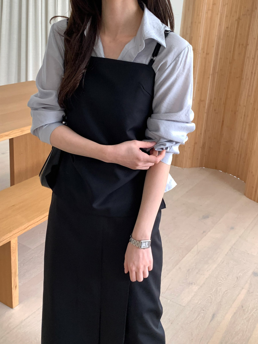 타티아 언발 투핀턱 백슬릿 H라인 롱 스커트 2color 상세 이미지 56