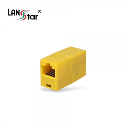 라인업시스템 [LANstar] 보급형 커플러 ,  I형, RJ-45, CAT.5E, 8P8C, 1:1, Yellow