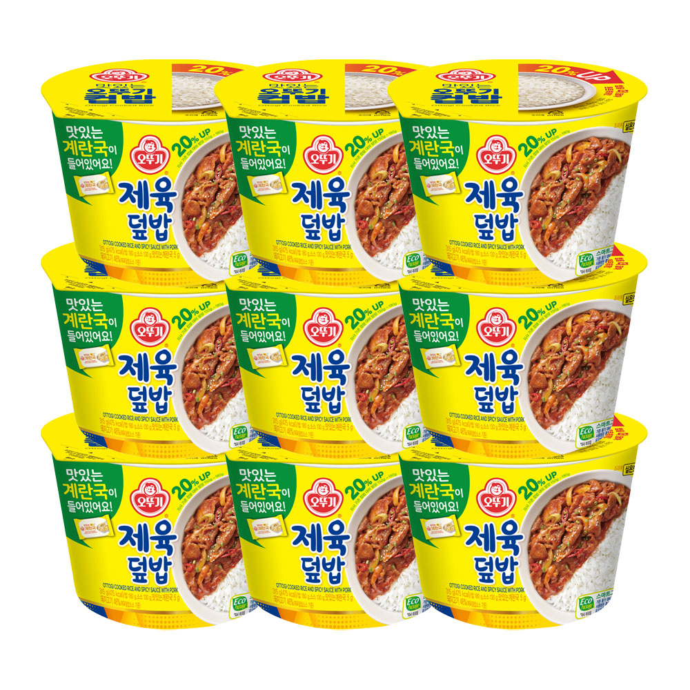 오뚜기 컵밥 제육덮밥+즉석 계란국 315g 9개 - 상품 이미지