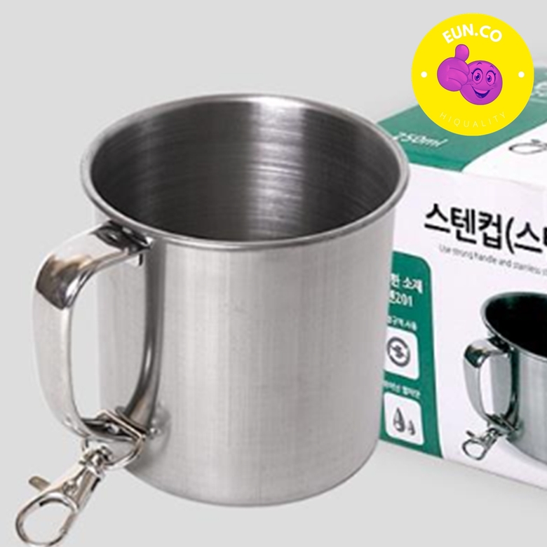 휴대용 등산용 스텐컵 250ml x10개 대량 구매 선물용 캠핑머그 가방 가능 - 상품 이미지