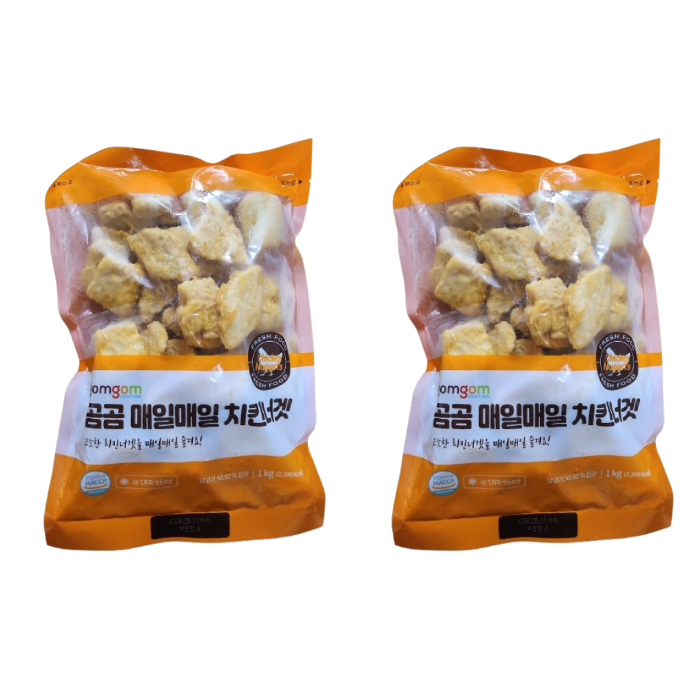 곰곰 매일매일 치킨너겟 1kg 2개 : 주식회사칸쵸