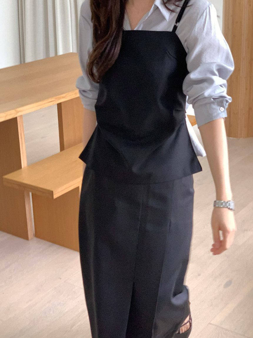 타티아 언발 투핀턱 백슬릿 H라인 롱 스커트 2color 상세 이미지 41