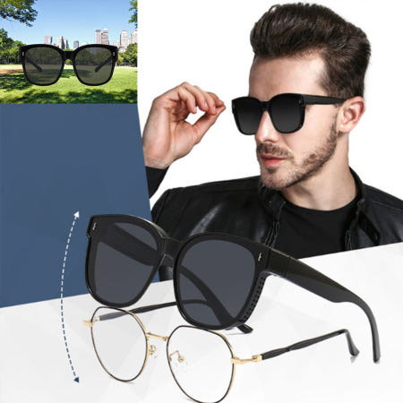 에스코거 협력사 안경위에쓰는선글라스 운전 골프 스키 낚시 등산 자전거 방풍 편광 선글라스 고글 안경